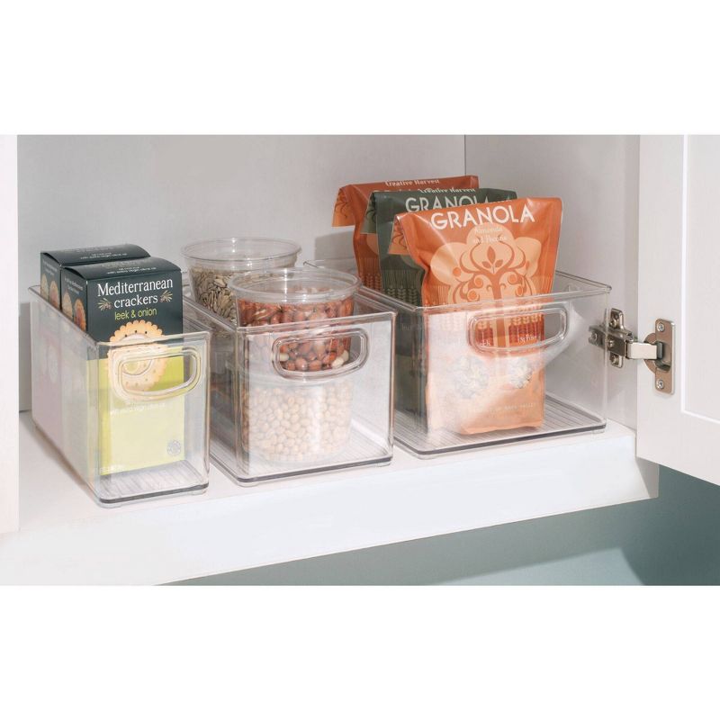 iDESIGN 16"x8"x3" 4pk Kitchen Binz Set Clear