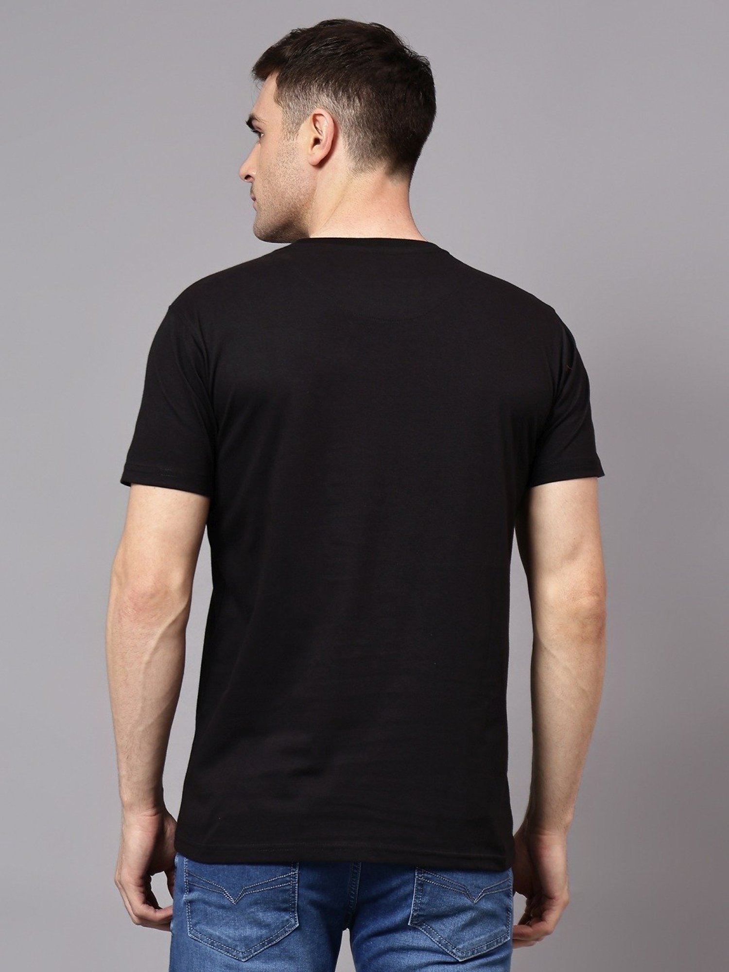 Cantabil Black Regular Fit T-Shirt