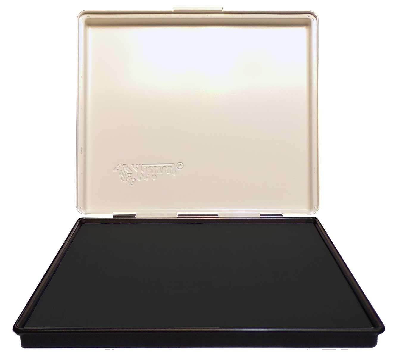 Extra Large 7" x 8" Industrial Rubber Stamp Ink Pad, Black