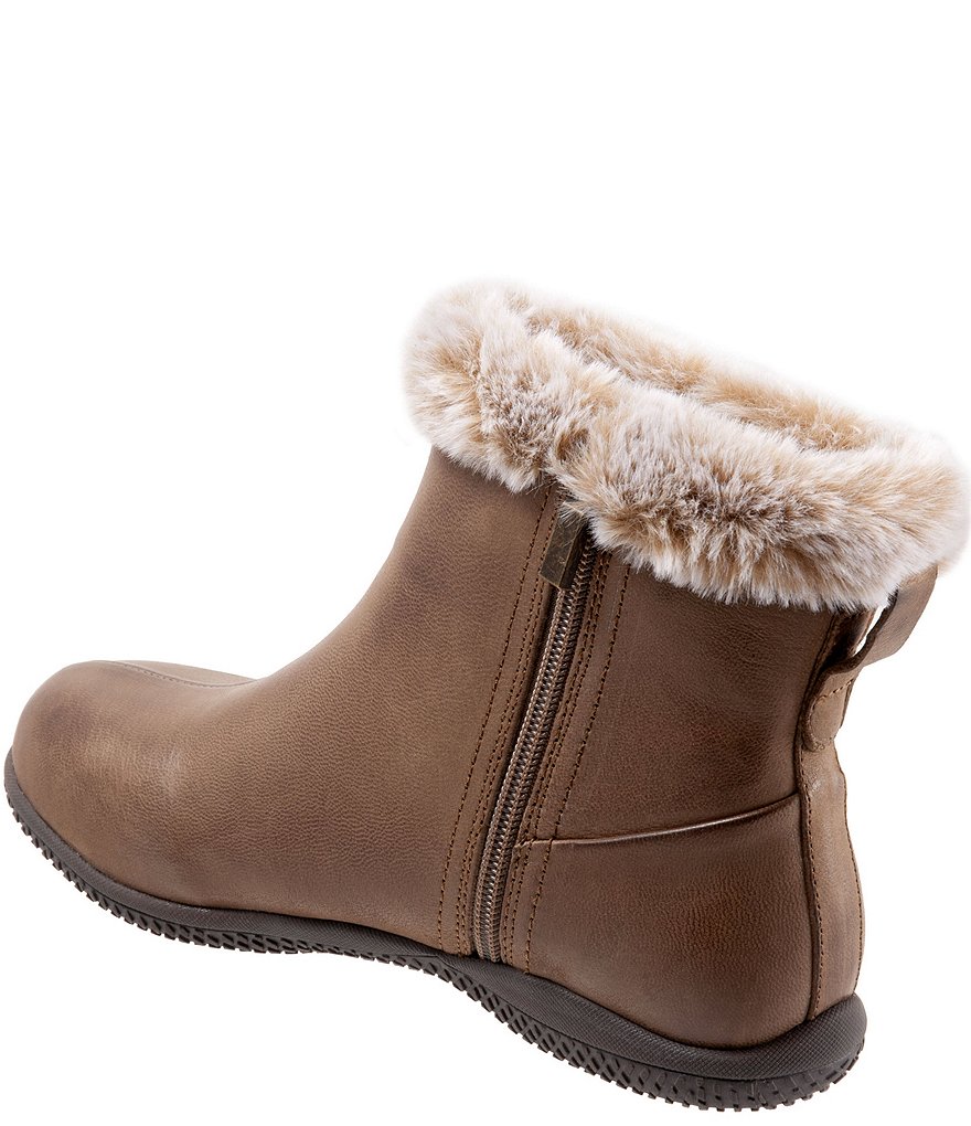 SoftWalk Helena Faux Fur Lined Leather Booties