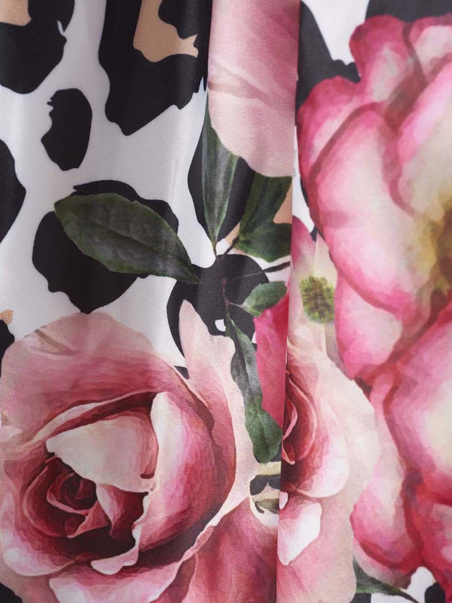 Angel & Rocket Kids Black & White Floral Print Dress