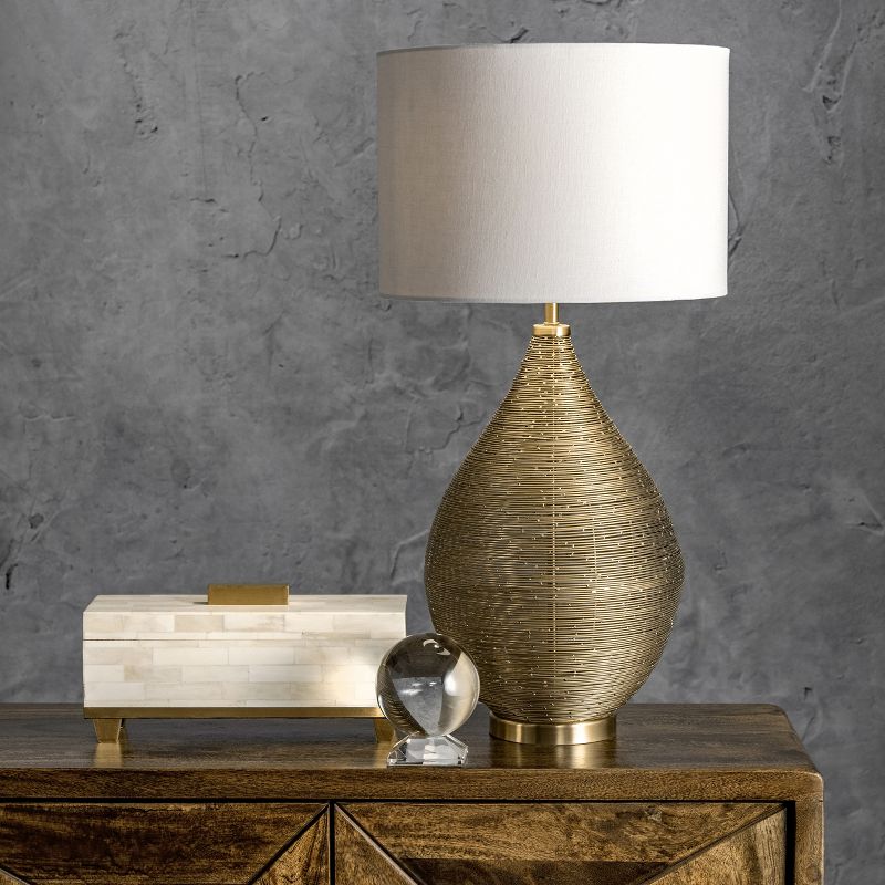nuLOOM Barlow 26" Wire Table Lamp Lighting - Gold 26" H x 13" W x 13" D