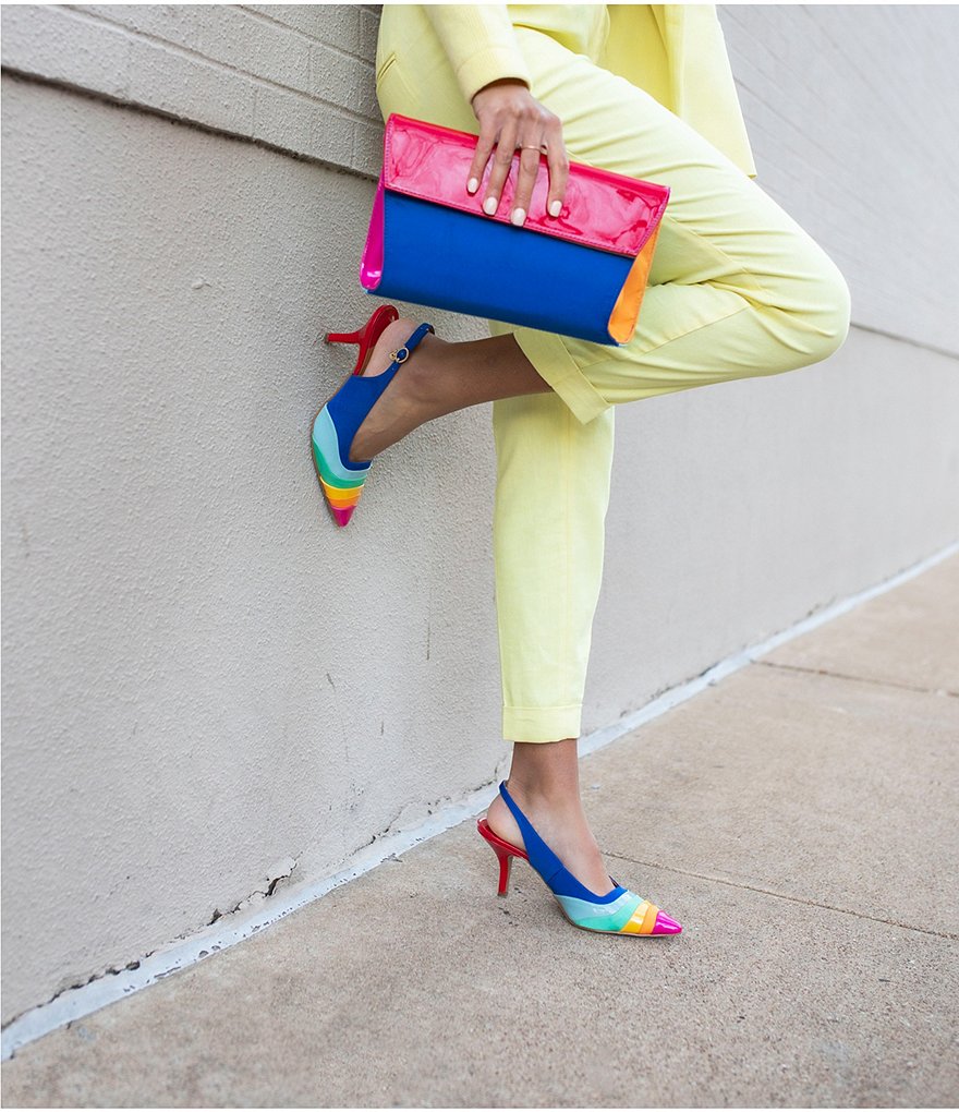 J.Renee Harra Colorblock Slingback Pumps