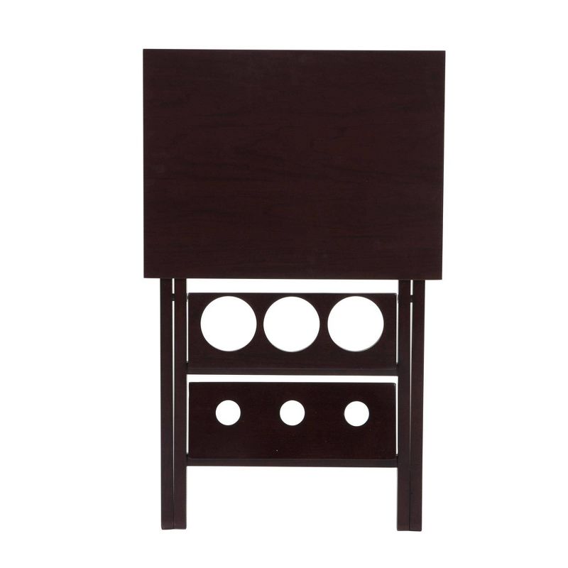 Wood Folding Wine Rack with Removable Tray Espresso - Room and Joy