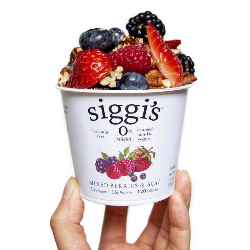 Siggi's Nonfat Acai & Mixed Berries Icelandic Style Greek Yogurt - 5.3oz