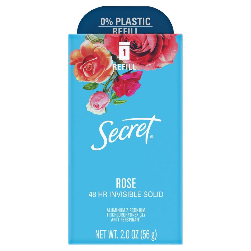 Secret Invisible Solid Antiperspirant & Deodorant Rose Scent Refill Pod - 2oz