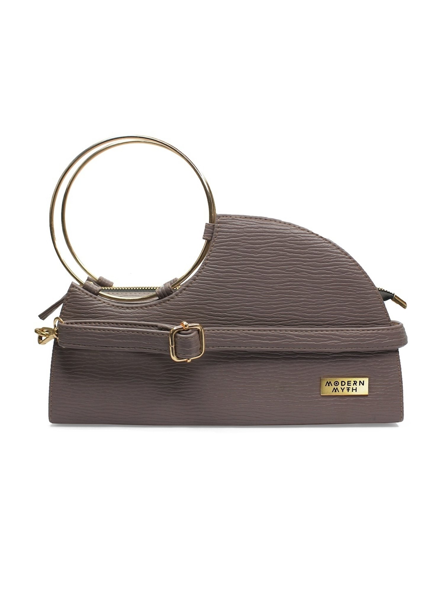 Modern Myth Grey Textured Medium Handbag