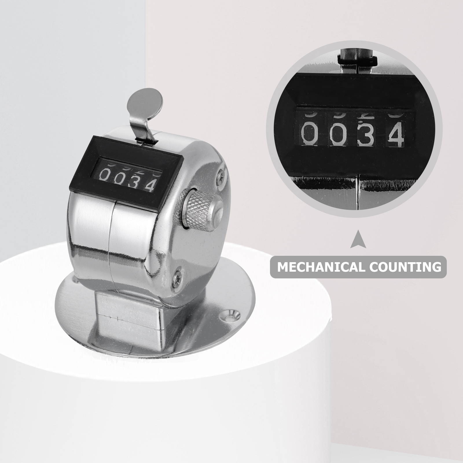 1pc Mechanical Metal Counter Tool Mechanical Practical Counting Tool Tally Clicker
