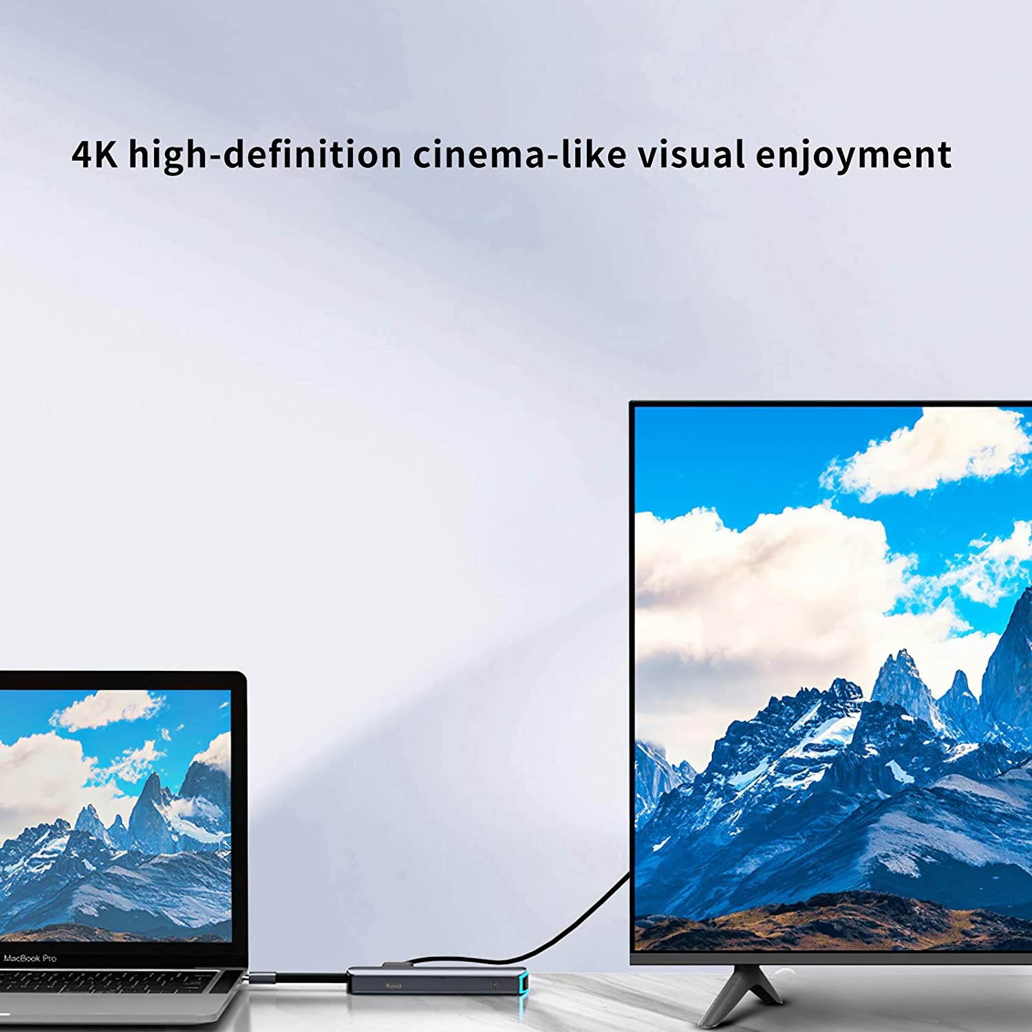 USB-C Multimedia 4K HDMI USB Charging Adapter for MacBook with Pass Thru Charging, Space Gray (K181-1041-SG4I)