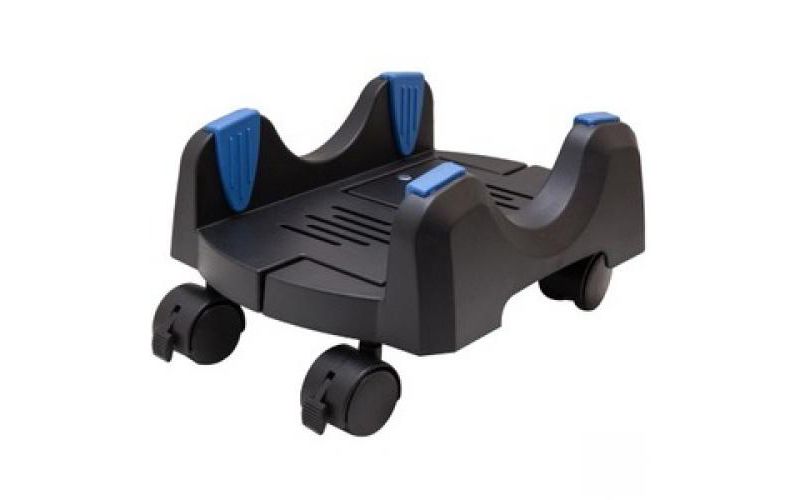 IO Crest CPU Stand - 50 lb Load Capacity - 9.7" Width - Floor - Plastic - Black