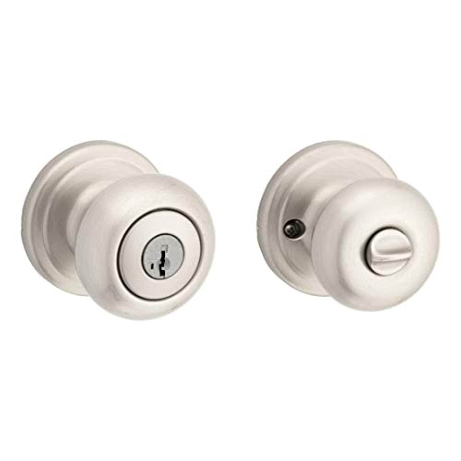 Kwikset Signature Series Satin Nickel Juno Entry Door Knob with SmartKey