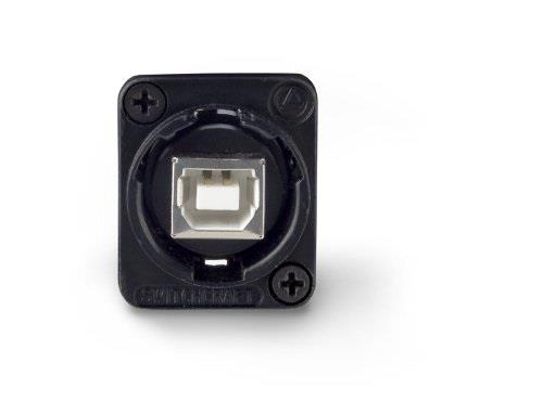 switchcraft ehusbbabx usbb to usba feedthru panel mount jack, black finish