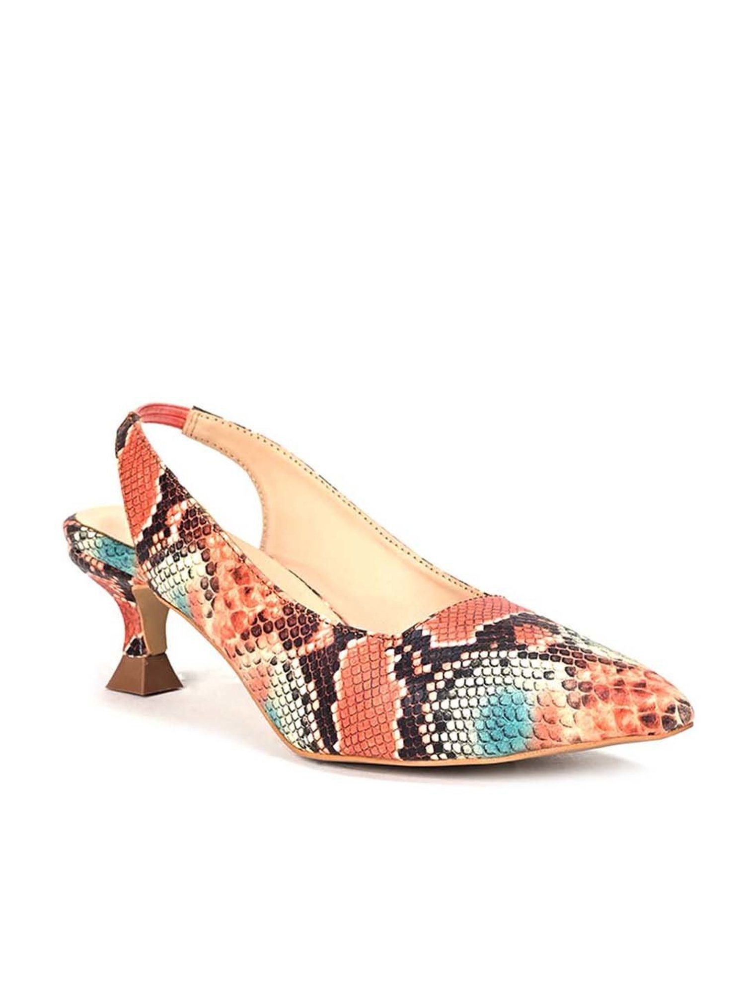 Scentra Women's Multicolored Sling Back Sandals