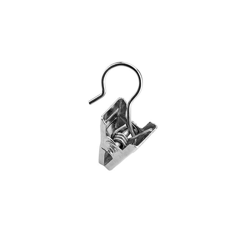 Pack Heavy-Duty Hook Clip Set Curtain Clips for Curtain Photos Home Decoration Art Craft Display - Silver