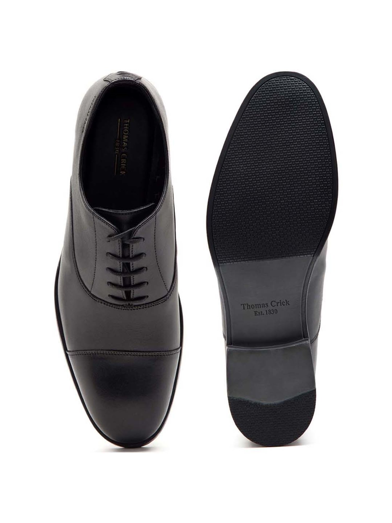 THOMAS CRICK Men's Black Oxford Shoes