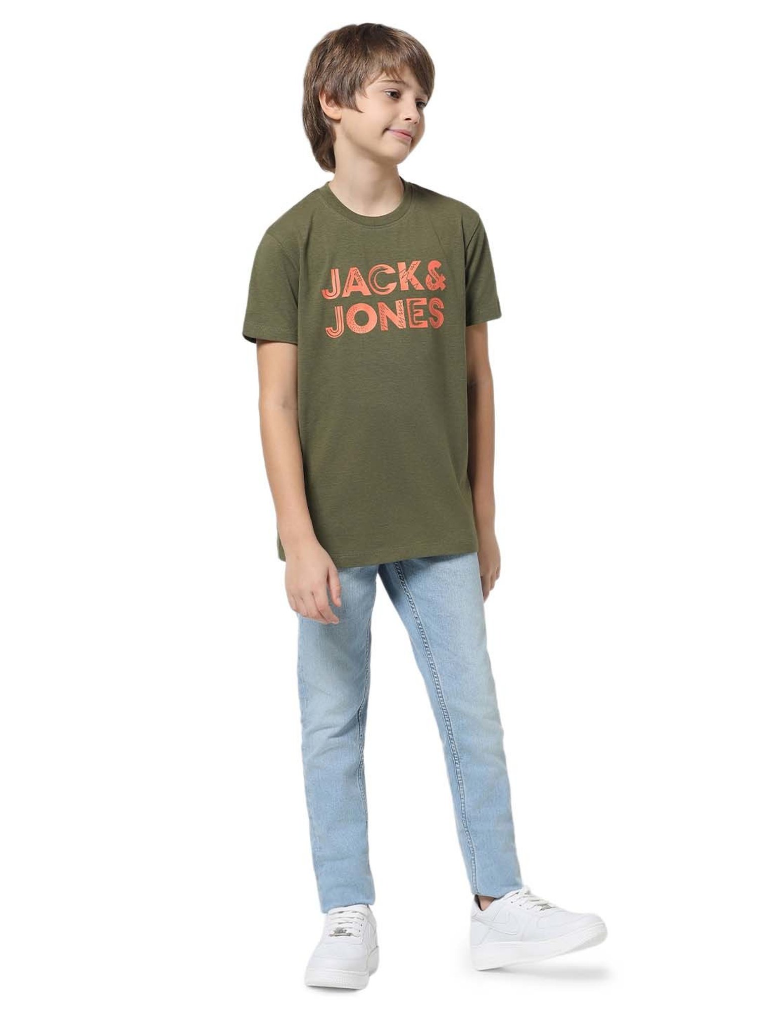 Jack & Jones Junior Green Printed T-Shirt