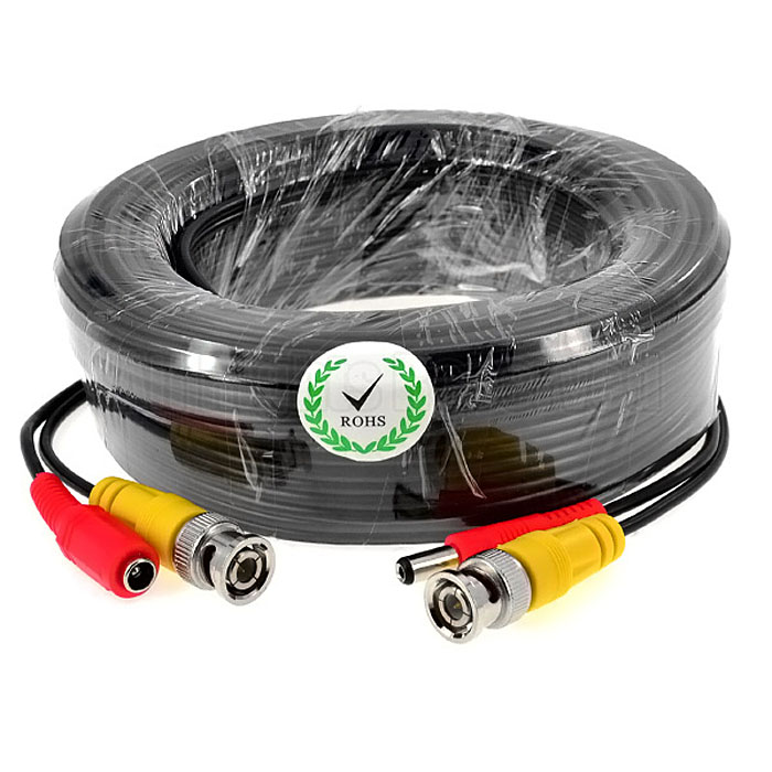 iKKEGOL 15M 49ft BNC Video DC Power Extension Cable for CCTV Camera DVR
