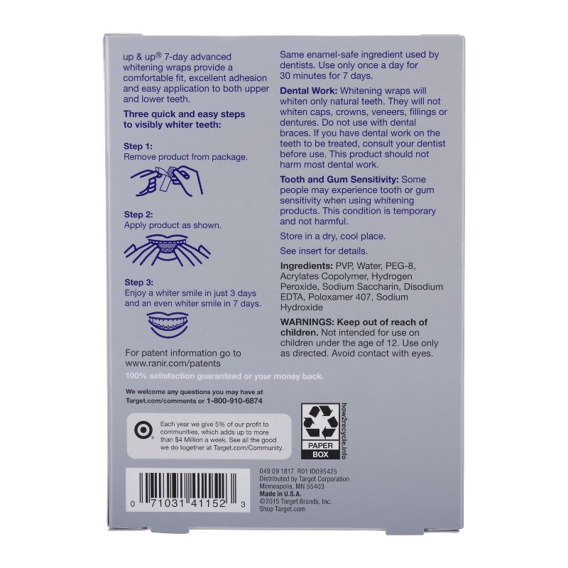 Splendid White Teeth Whitening Wraps 7-Day Treatment - up & up™