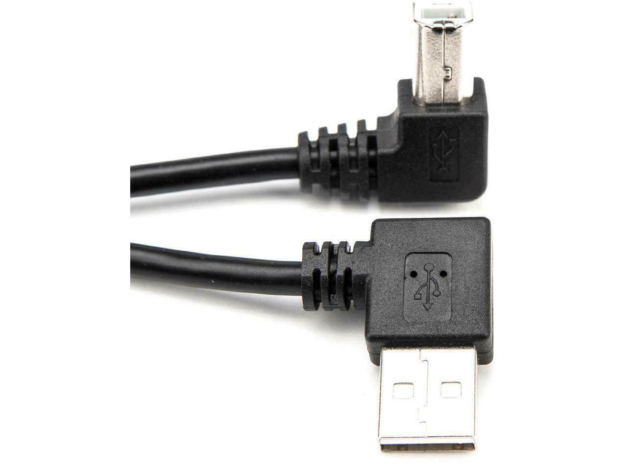 ROCSTOR Y10C223-B1 3FT USB 2.0 AB M/M 90D CABLE
