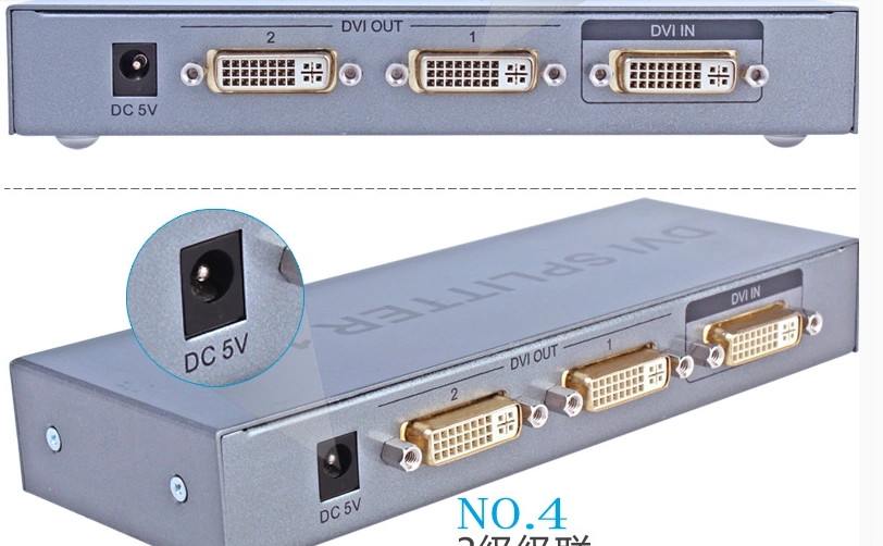 DTECH 2 Port DVI Video Splitter Dual Monitor (1 in 2 out Splits 1 Video Signal to Dual Display) up to 1920x1200 Resolution Supports Cascade Connection(DT7023)