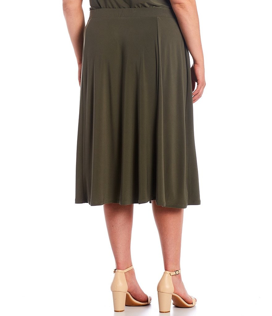 Lauren Ralph Lauren Plus Size Southwestern Print Cotton Blend Midi Skirt