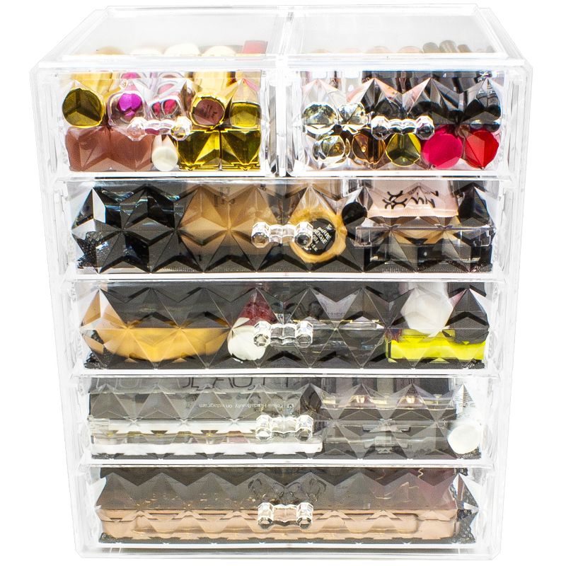 Sorbus Cosmetic Makeup and Jewelry Storage Case Display (4 Large/2 Small Drawers)