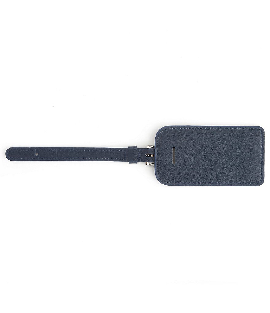 ROYCE New York Leather Luggage Tag with Silver Hardware