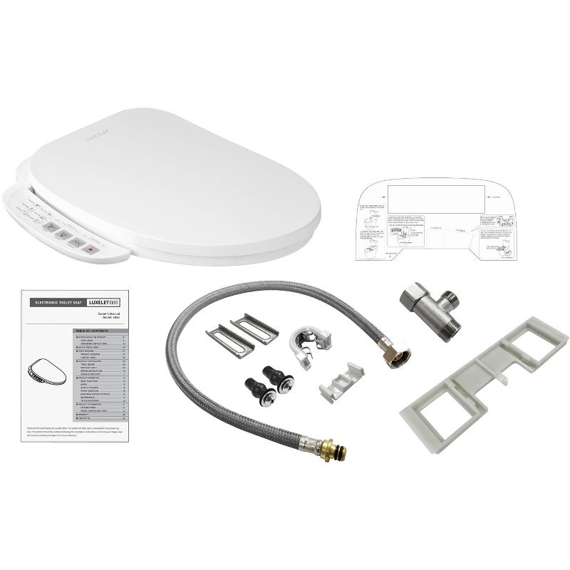 Luxelet E890 Electronic Bidet Smart Toilet Seat White - Luxe Bidet