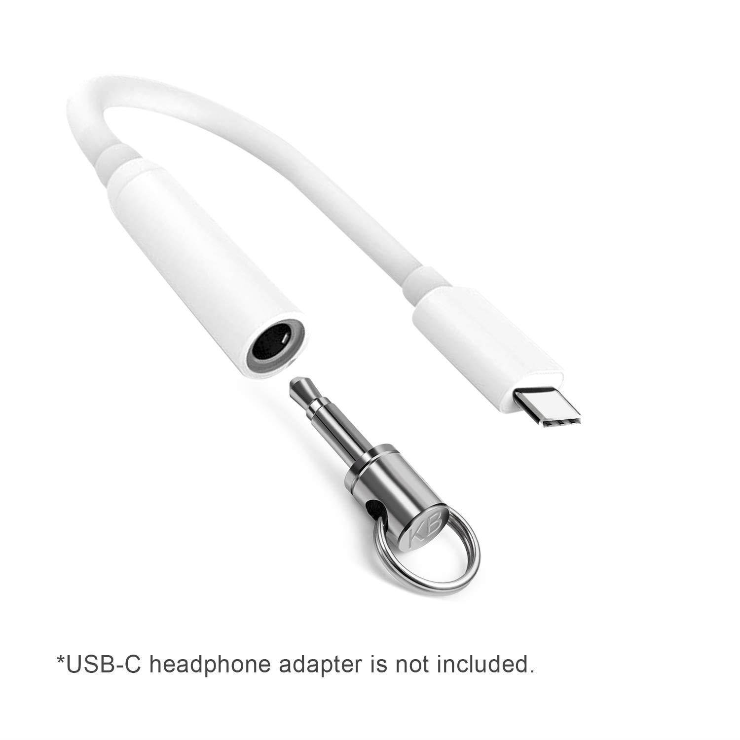 KiWiBiRD -Adapter Holder, Compatible with USB Type-C  Earphone Extension for Google 2/2XL, Moto Z/Z2