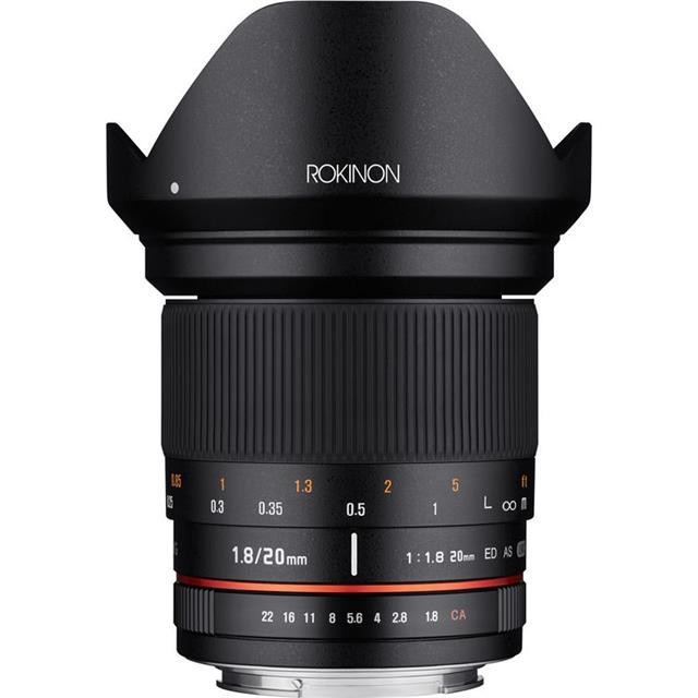 Rokinon 20mm f/1.8 ED AS UMC Wide Angle Lens for Sony E Mount #RK20M-E