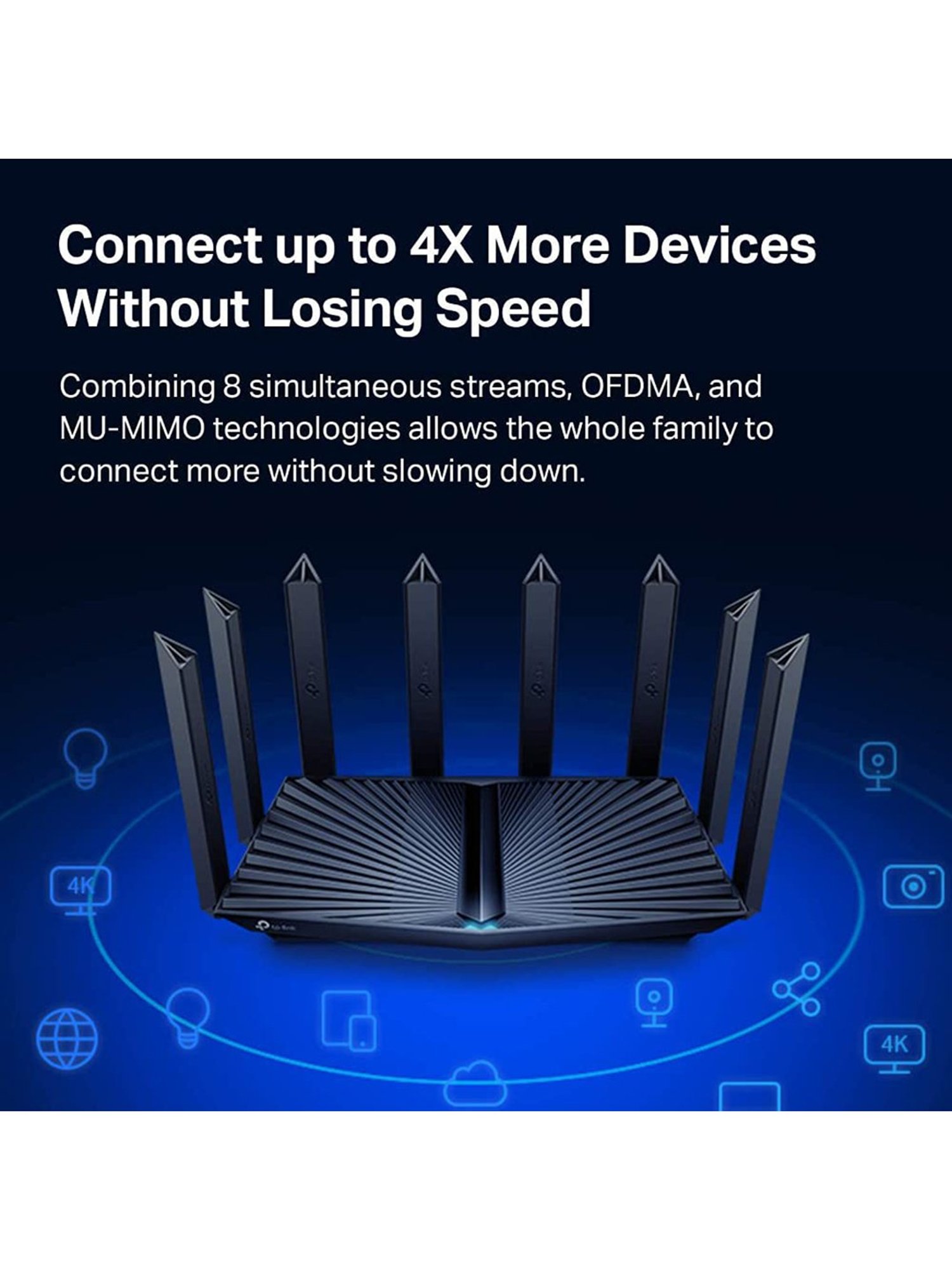 TP-LINK Archer AX90 AX6600 480Mbps Tri Band Wi-Fi Router (Black)