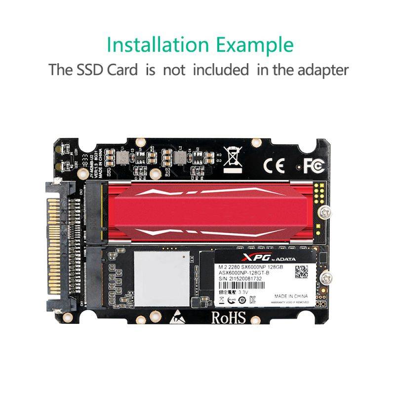 M.2 SSD Adapter Motherboard, M Key SSD NVME M.2 SSD(Key M) Key B SSD to U.2 SFF-8639 Adapter SSD m.2 Enclosure(Not SATA Interface)
