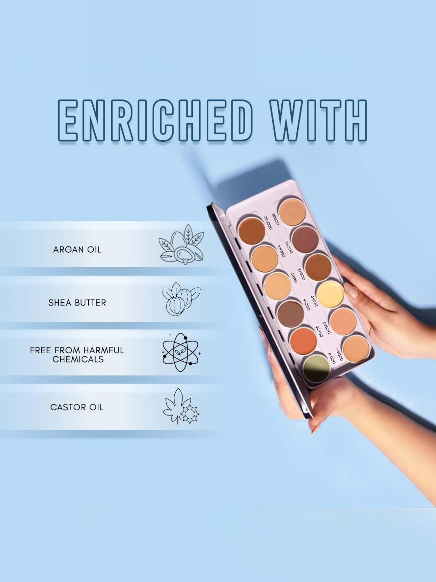 C2P PROFESSIONAL MAKEUP Ultra HD 12 in 1 Dermashield Must Have Concealer Palette - 42 gm