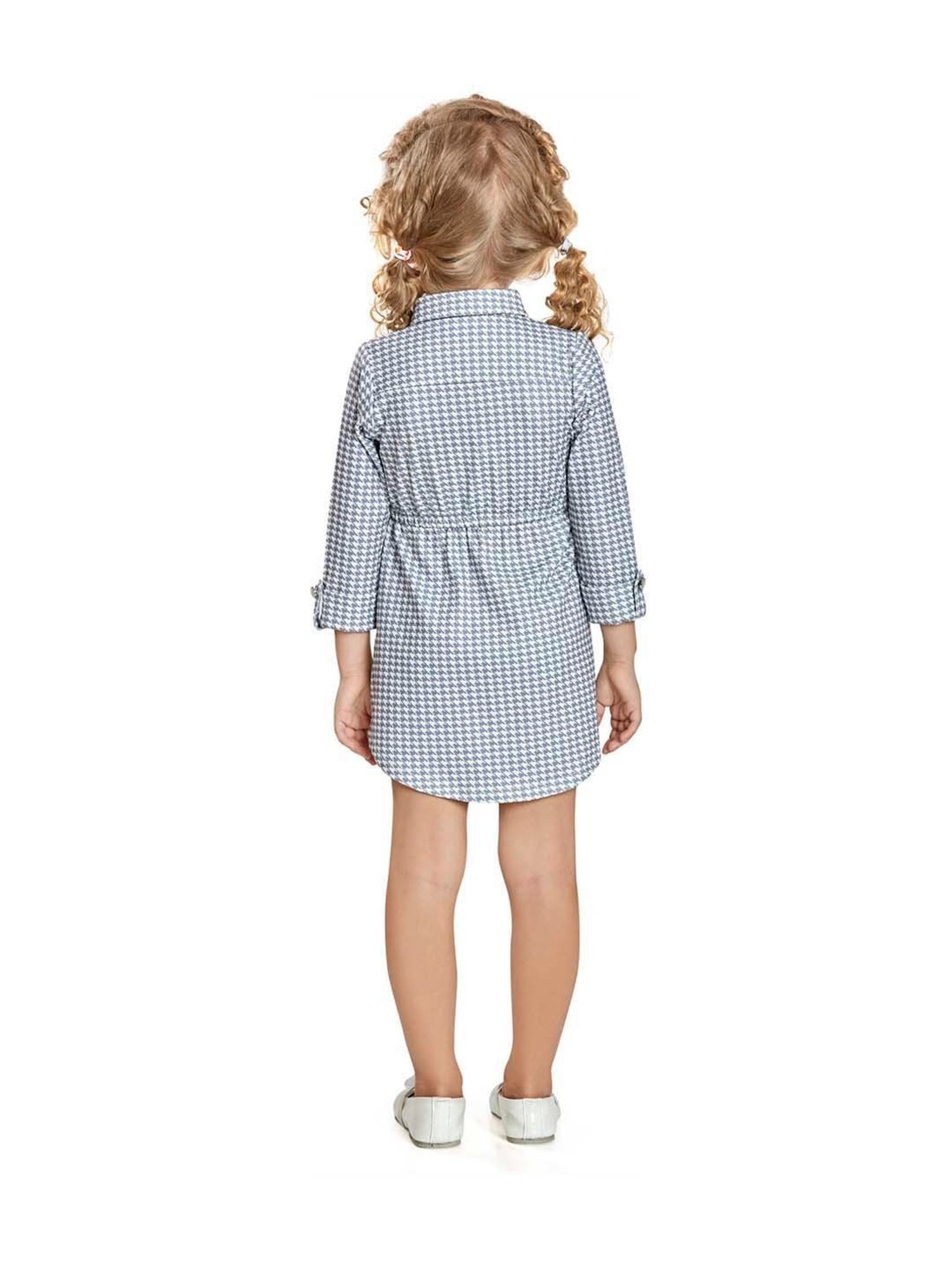 Peppermint Kids Grey Printed Dress