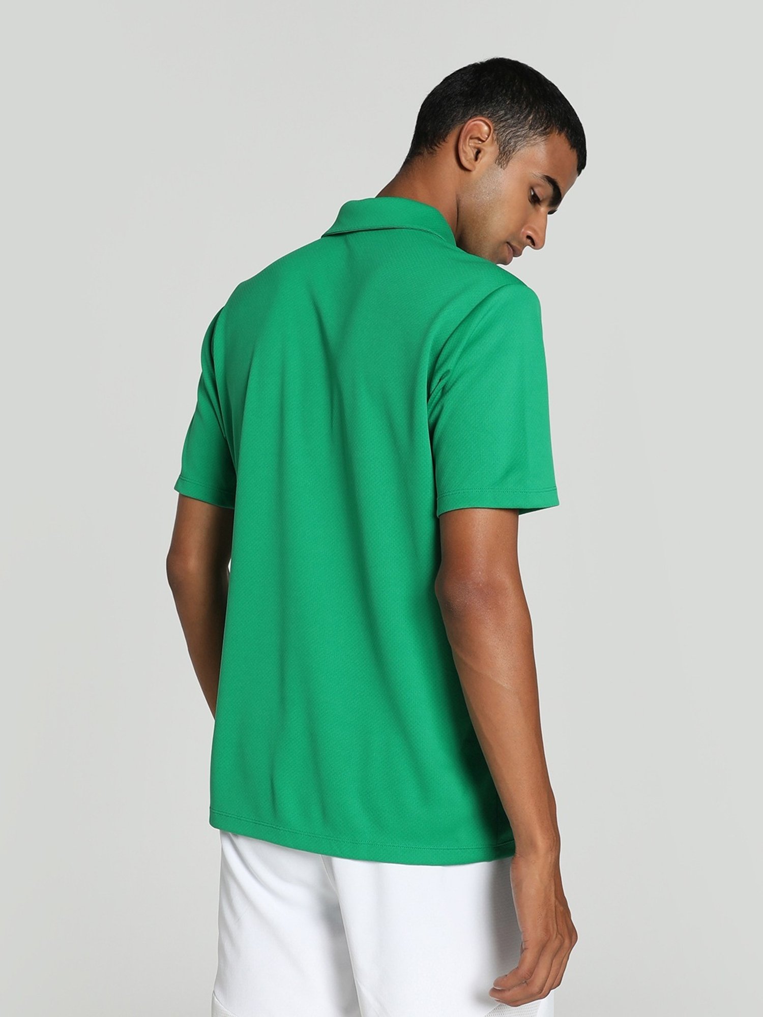 Puma teamGOAL Football Green Regular Fit Sports Polos
