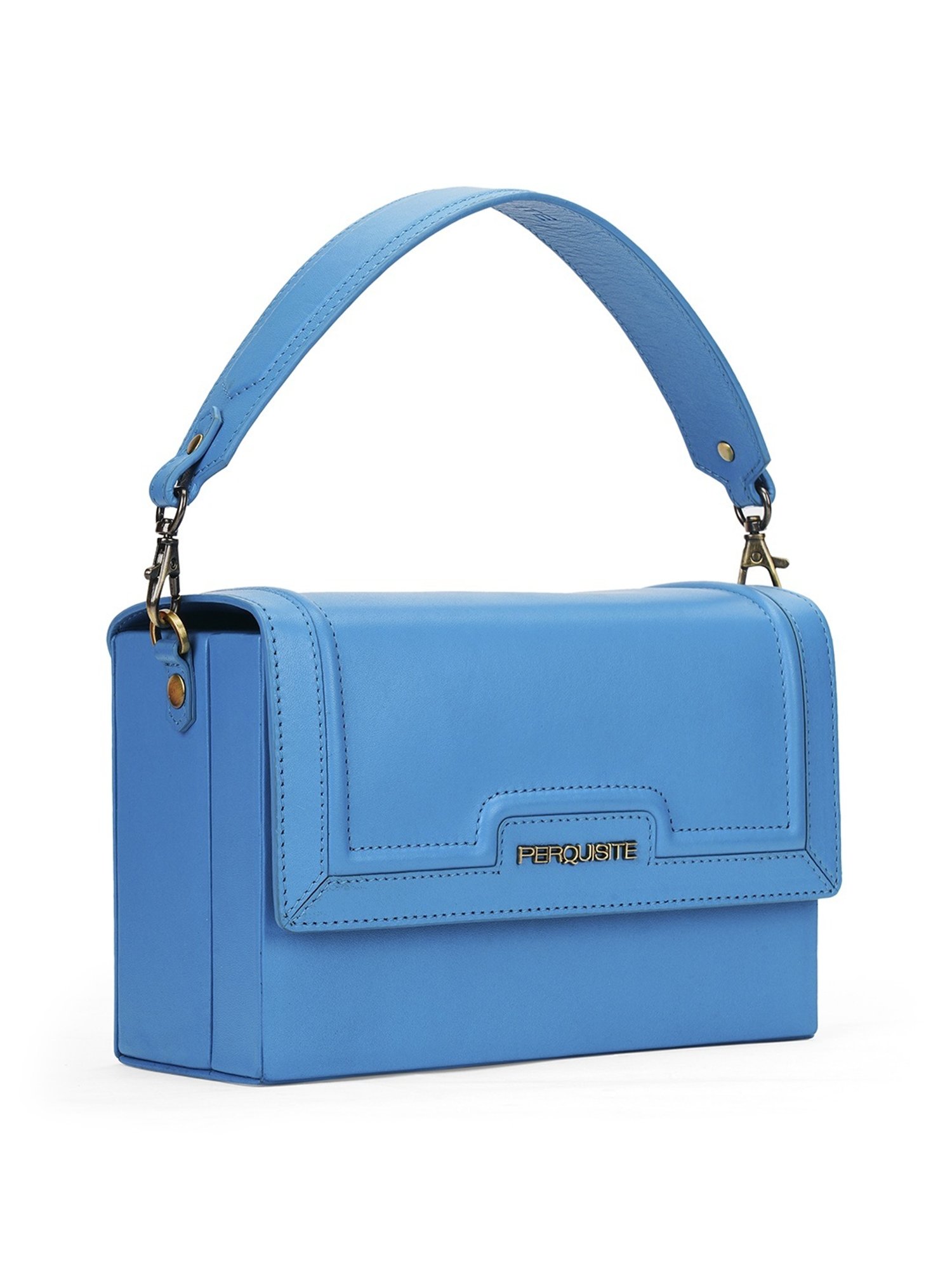 PERQUISITE RAINA Blue Solid Small Sling Handbag