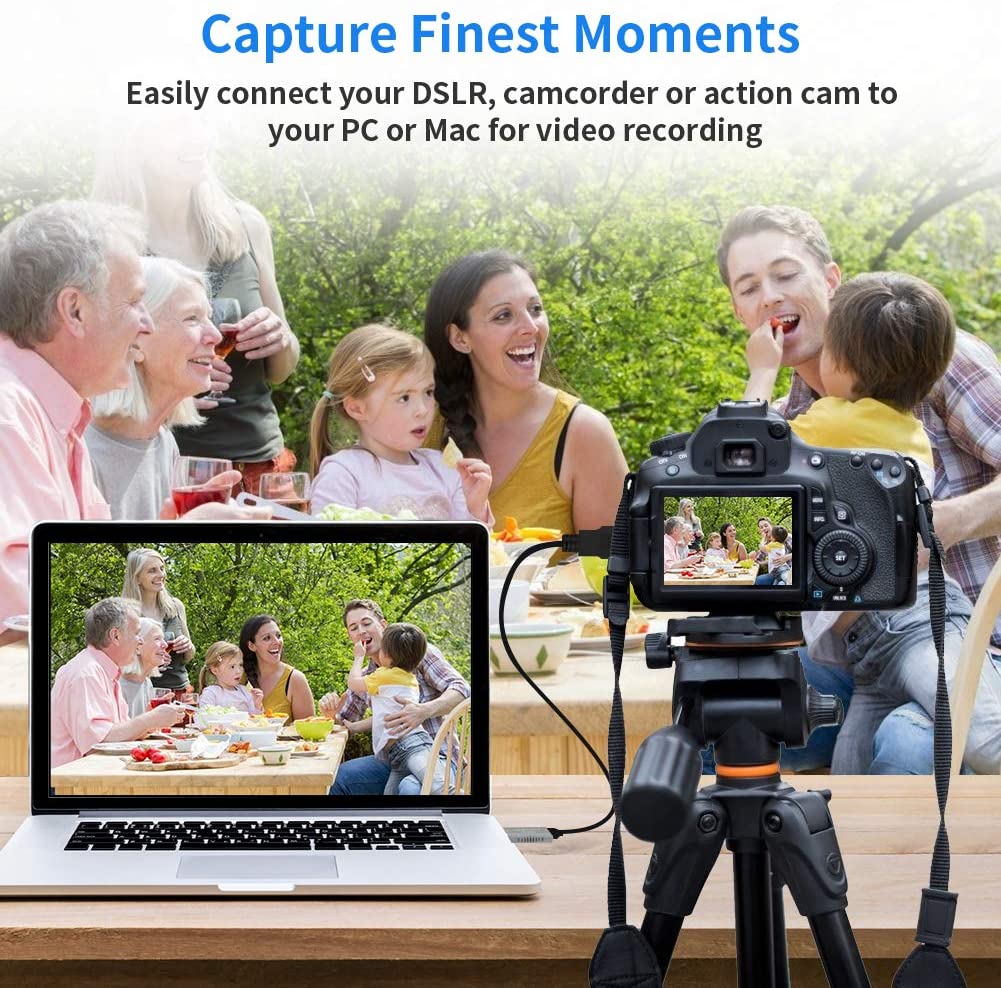 Capture Cards HDMI to USB 3.0 Video Capture Card 1080p 60fps HDMI Capture Card Plug and Play USB Capture Card 4K Game Capture Card Record Directly to Computer for Gaming, Live Broadcasting