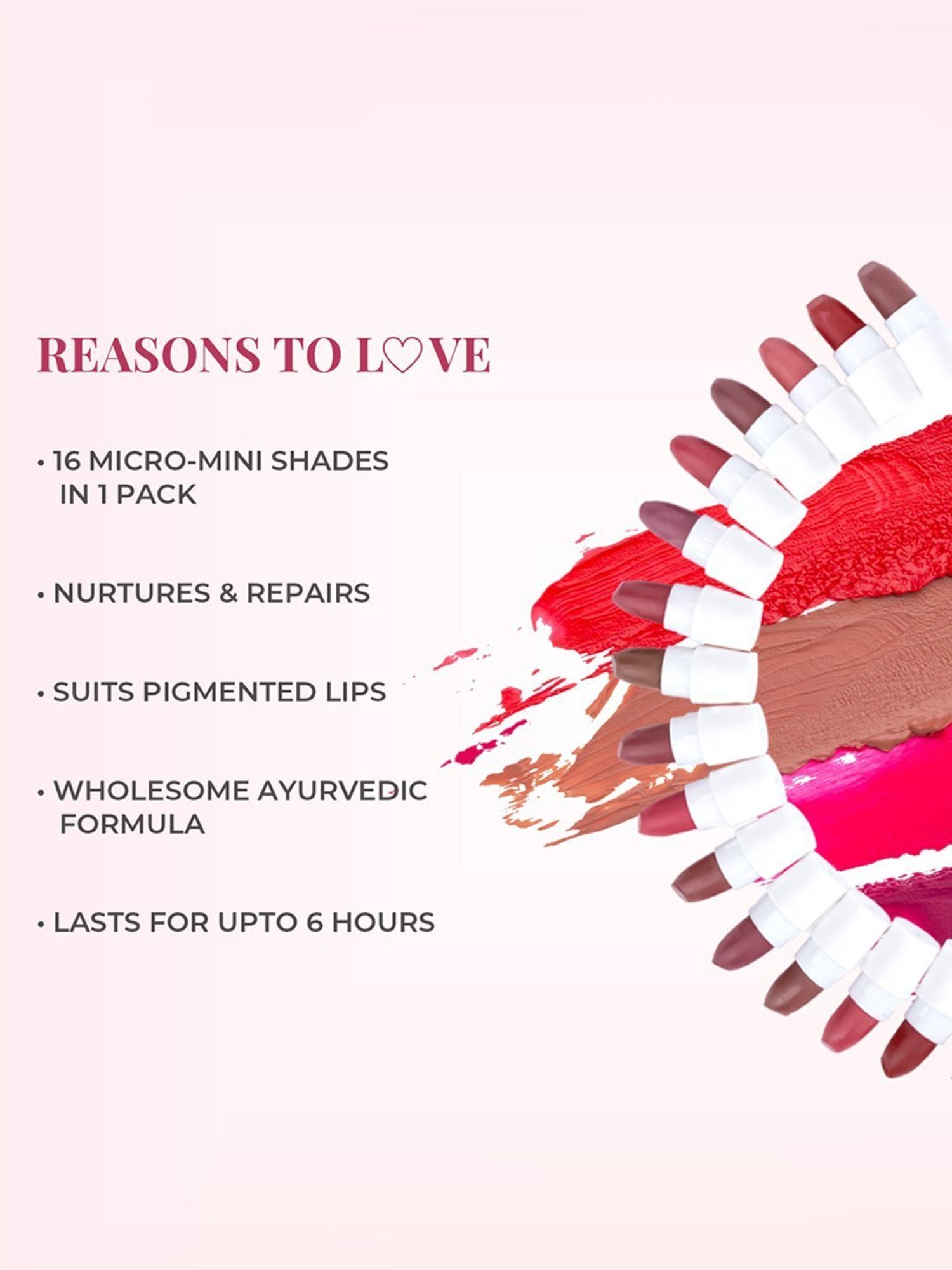 JUST HERBS Herb-Enriched Ayurvedic Lipstick Micro-Mini Kit