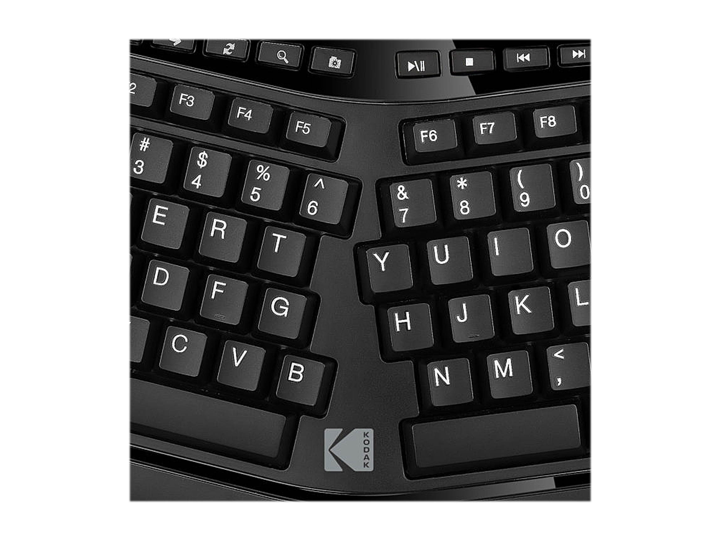 Kodak TRUFORM 3500 Wireless Ergonomic Keyboard with Trackball