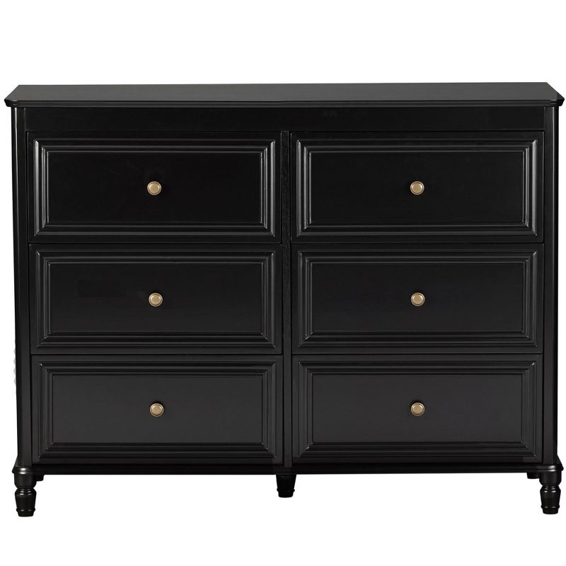 Piper 6 Drawer Dresser, Black