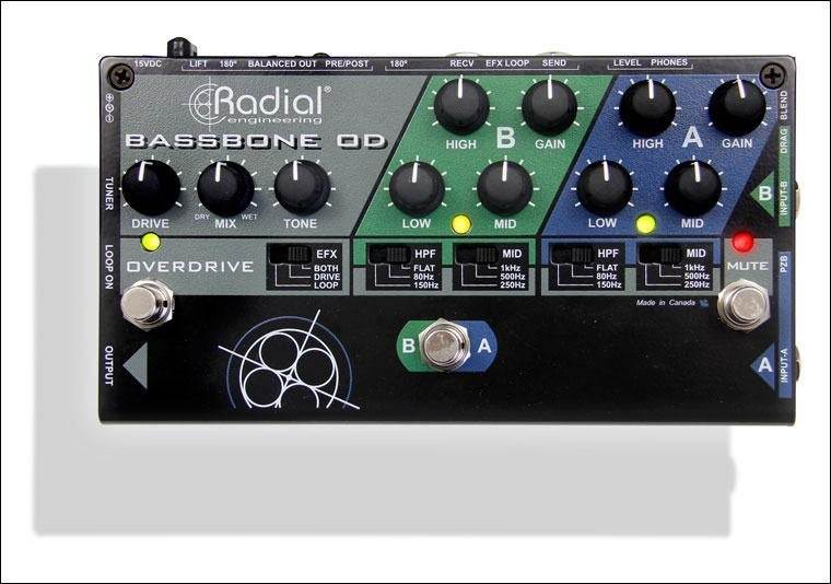 Radial Engineering Bassbone OD Bass Preamp with Overdrive
