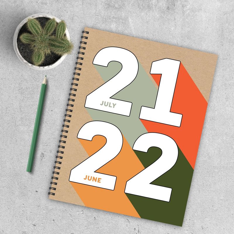 2021-22 Academic Planner 8.5" x 11" Color Bloc Daily/Weekly/Monthly - The Time Factory