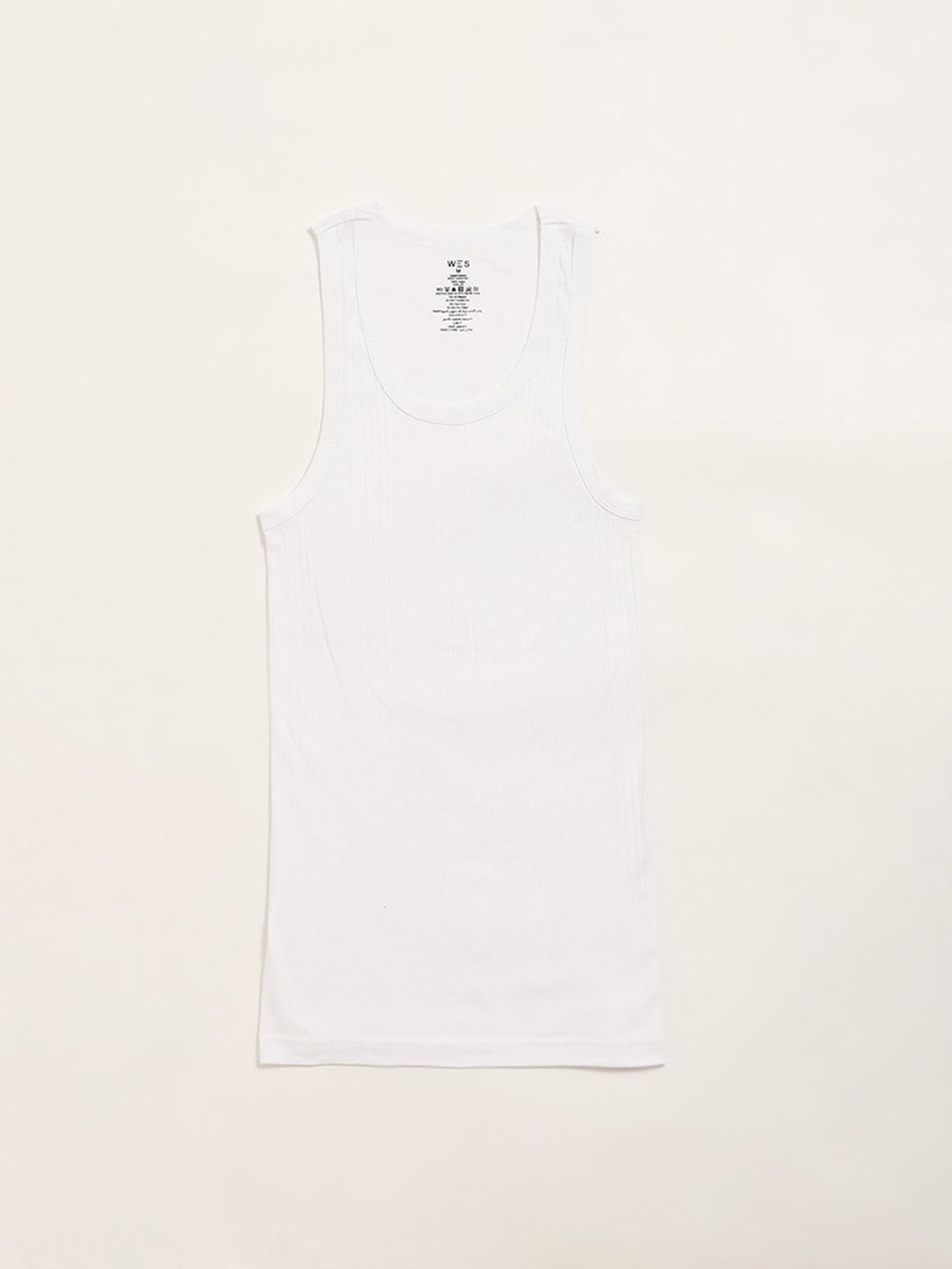 WES Lounge by Westside White Sleeveless Vests - Pack of 2