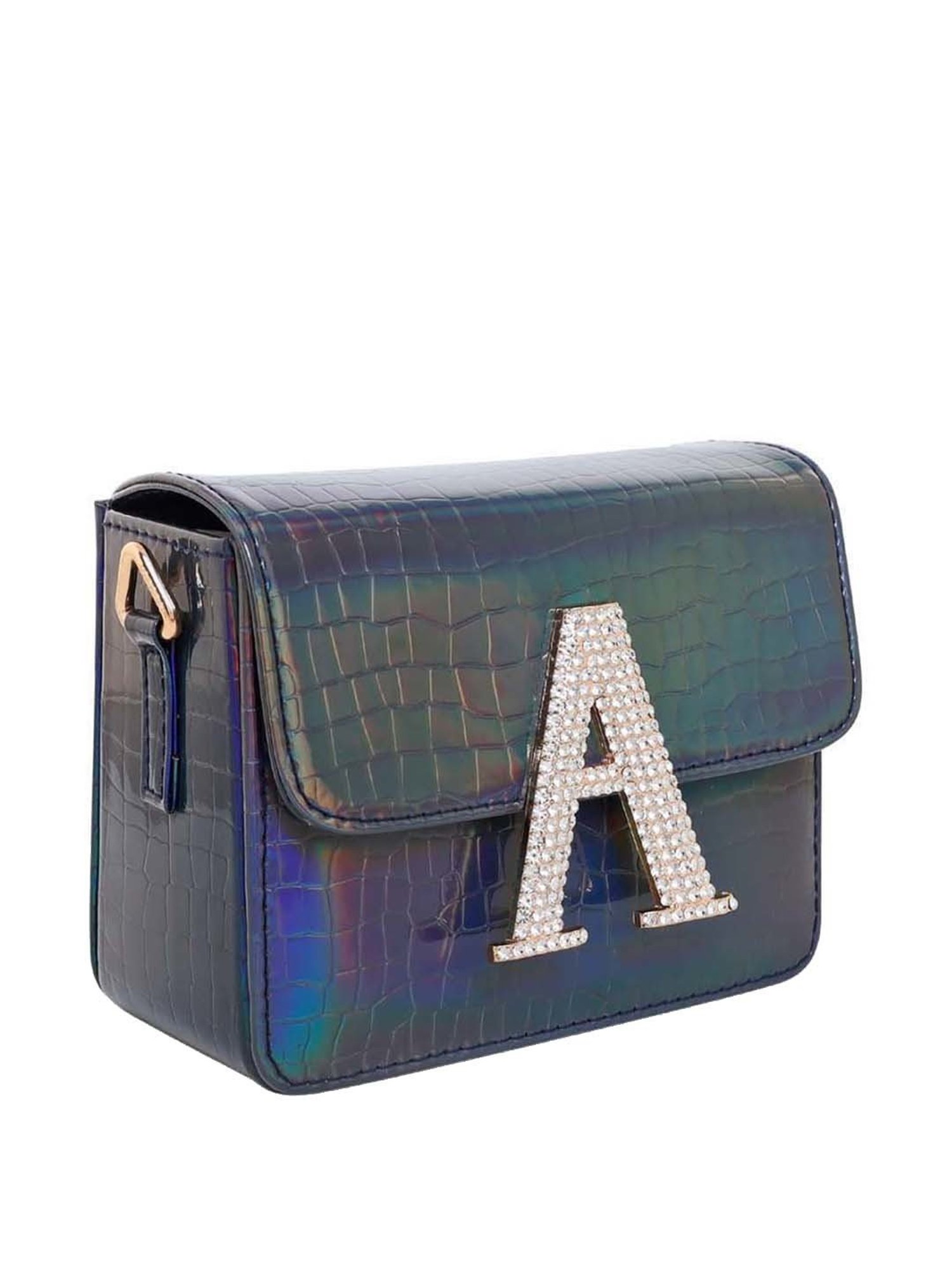 Esbeda Navy Textured Small Sling Handbag