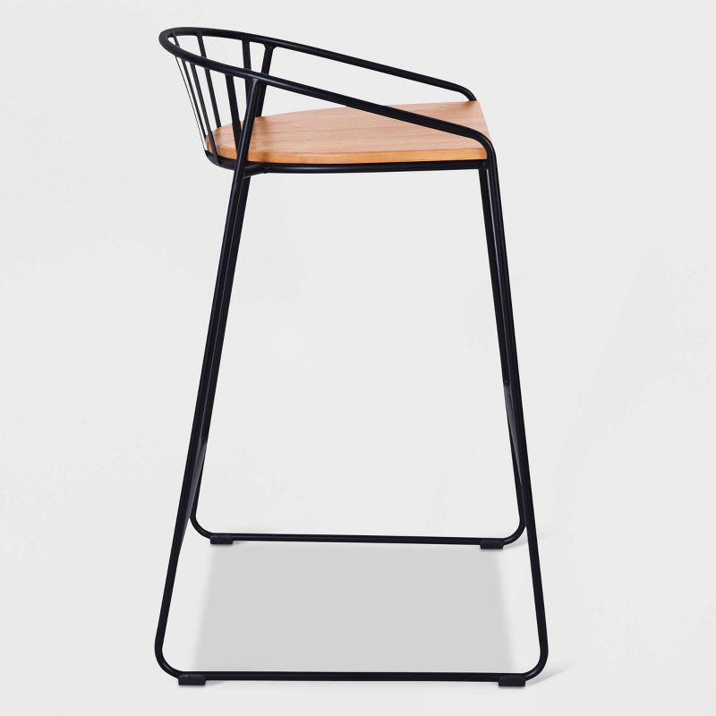 Set of 2 Bedford Barstools Black - ClickDecor