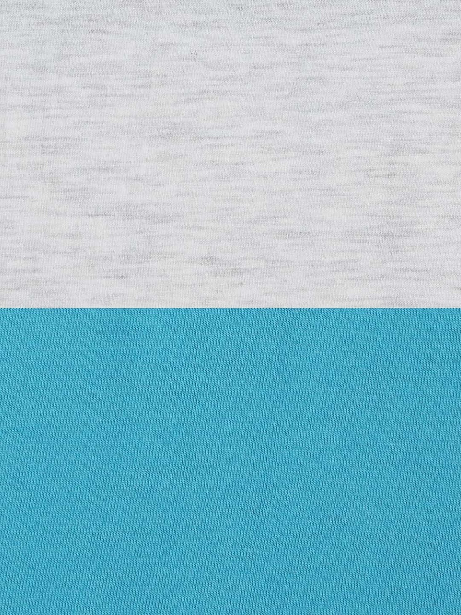 Pantaloons Baby Kids Blue & Off-White Cotton Printed Full Sleeves T-Shirt