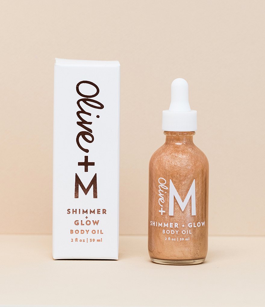 Olive + M Shimmer and Glow Body Oil, 2 oz.