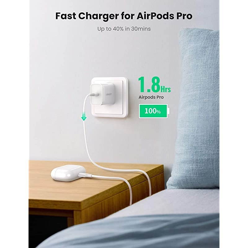 USB C Charger 18W with Lightning Cable to USB C PD iPhone Charger 3FT MFi Certified Fast Charging for AirPods iPhone SE 11 Pro Max Xs Max XR X 8 Plus iPad