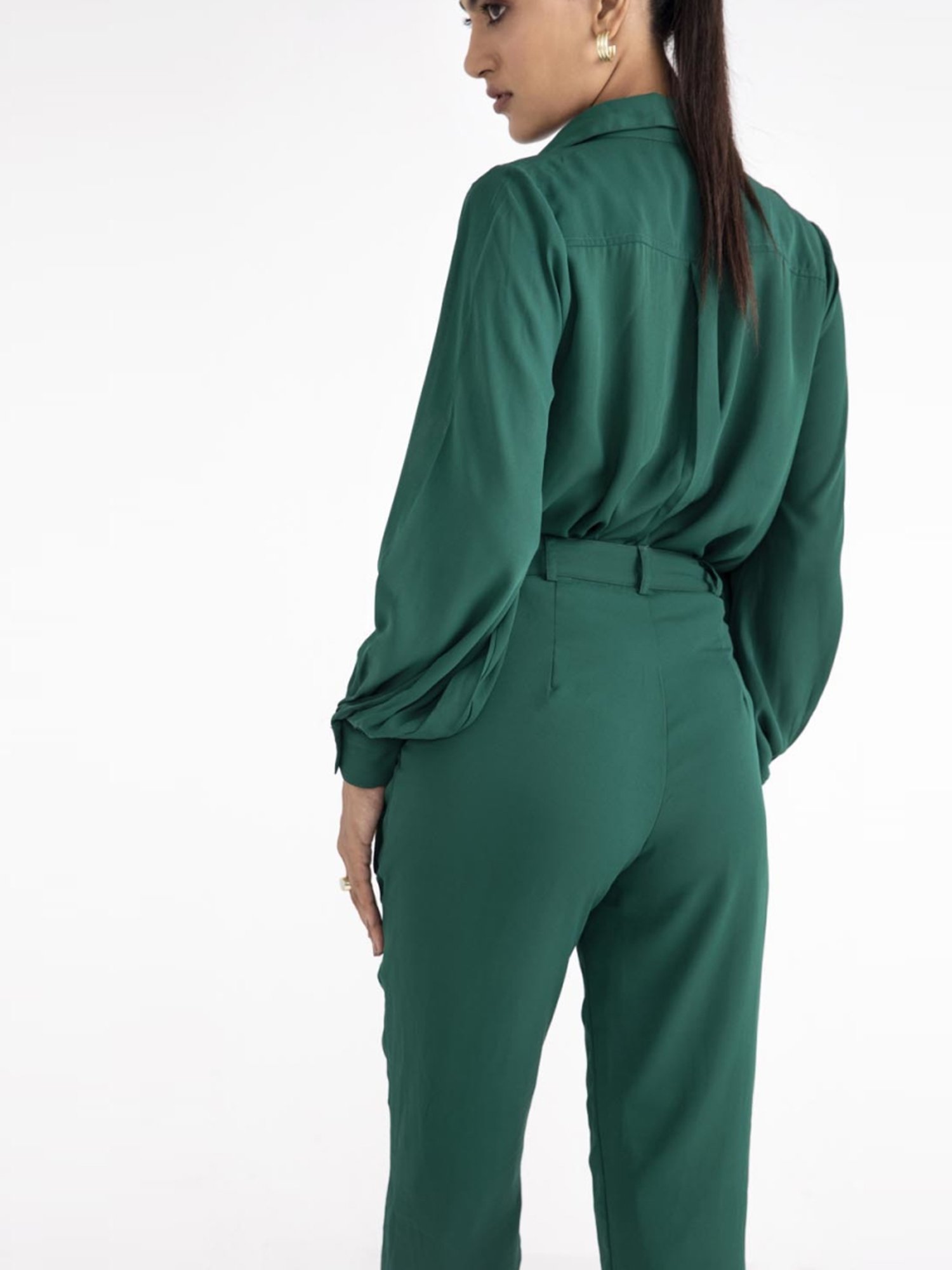 Qua Emerald Green Monotone Fluid Coord Set