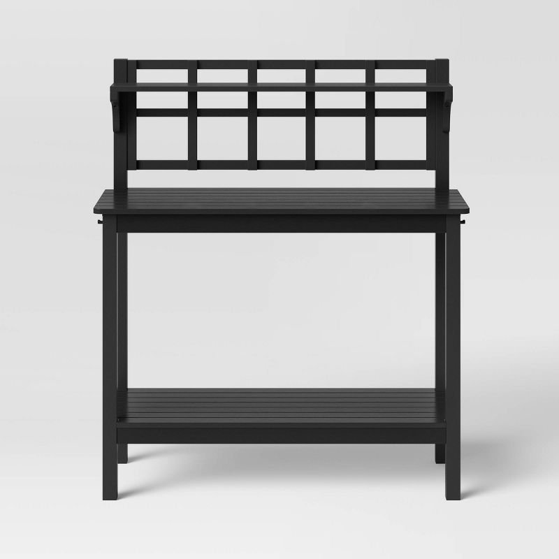 Blackened Wood Patio Potting Bench - Smith & Hawken™